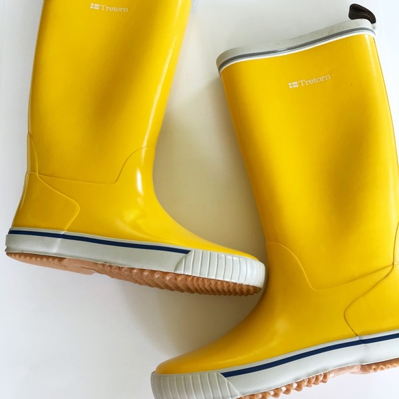 tretorn yellow rain boots
